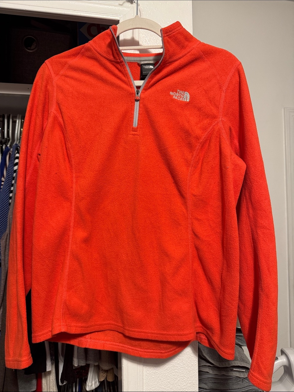 The North Face Bright Red Half-Zip Fleece Pullover